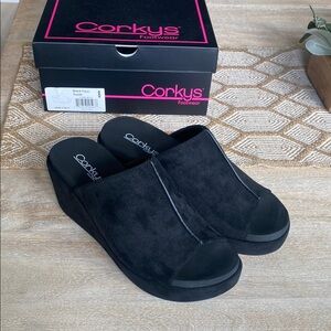 Corkys Black Mules & Clogs